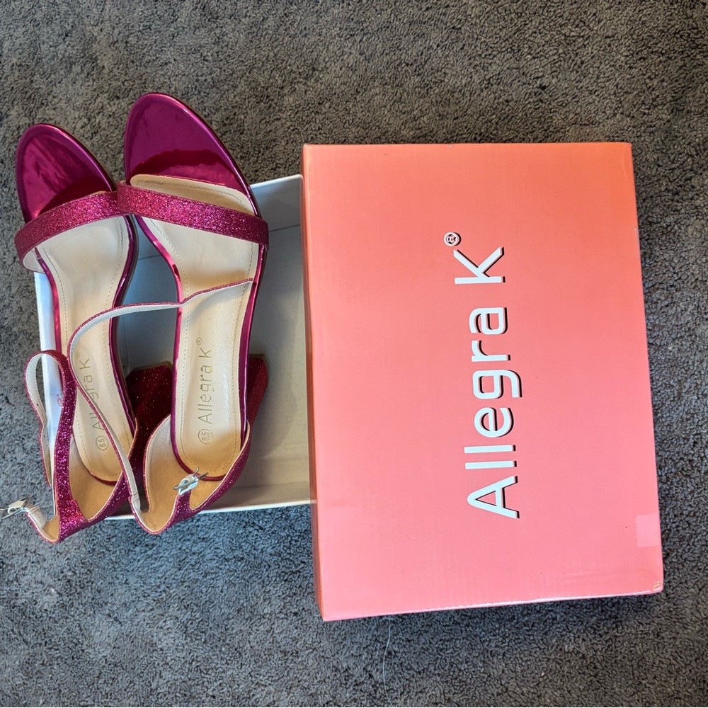 Allegra K Pink Heels Elegant Design